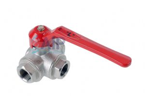 Ball Valve - 3 Way L & T Bore 1/4