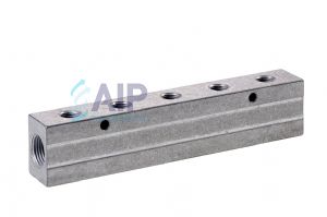 Aluminium Double Sided BSP  Manifold M5 - 1/2