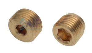 Brass Internal Hex Male Metric Blanking Plug