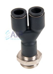 Legris LF3000 Push In Y Piece - Male Metric & BSPP