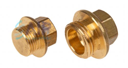 Brass Hex Male BSP Flanged Blanking Plug 1/8