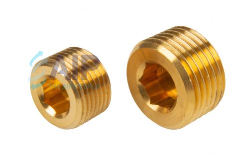 Plug Brass Internal Hex 1/8
