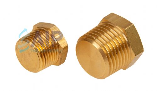 Brass Solid Hex Male BSPT and NPT Blanking Plug