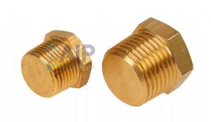 Brass Solid Hex Male BSPT and NPT Blanking Plug