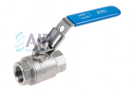 Ball Valve Stainless Steel 2 pc BSPT 1/4