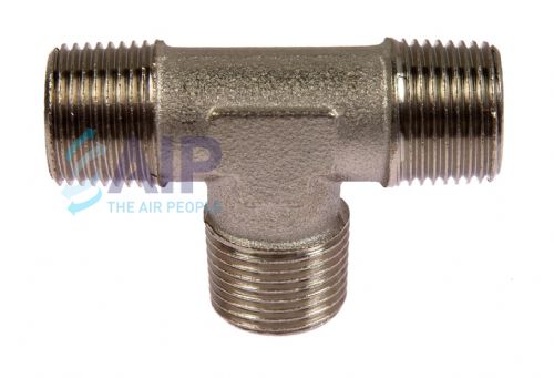 Nickel Plated Brass Male BSP Equal Tee 