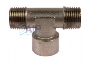 Nickel Plated Brass Centre Leg Female BSP Tee